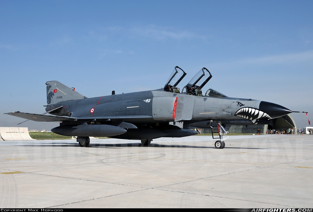 Türkiye - Air Force McDonnell Douglas F-4E-2020 Terminator 73-1021 at Konya (KYA / LTAN), Türkiye