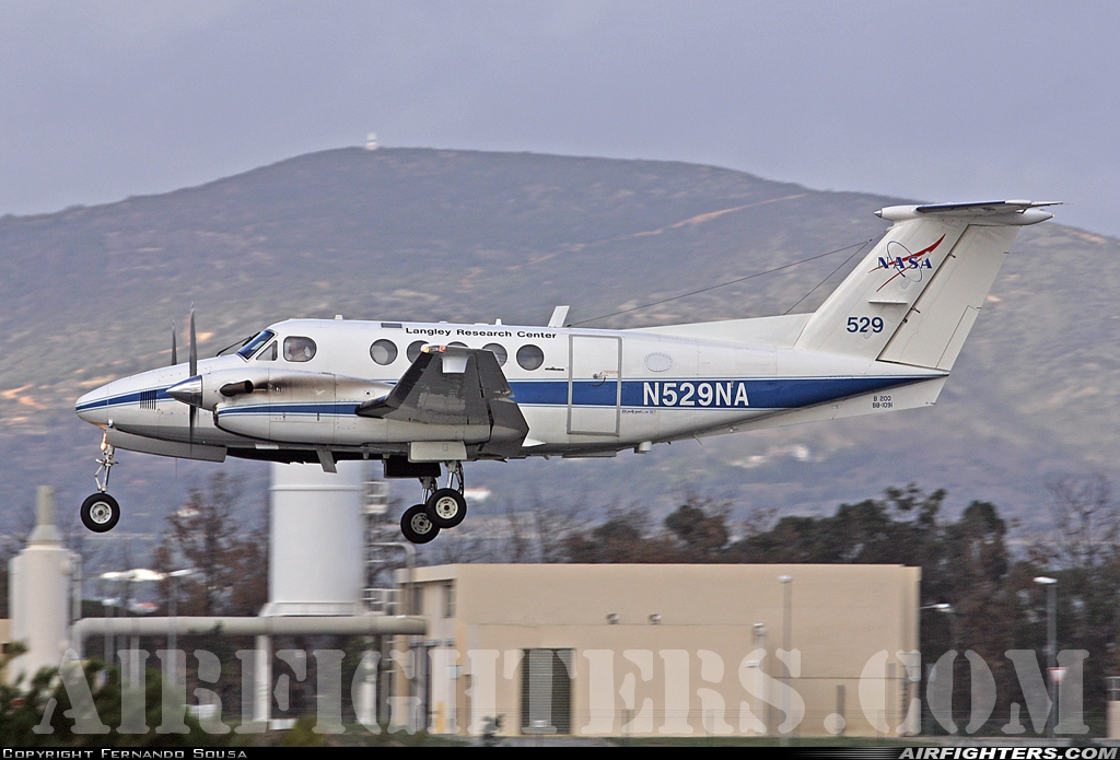 USA - NASA Beech Super King Air B200 N529NA at Faro (FAO / LPFR), Portugal