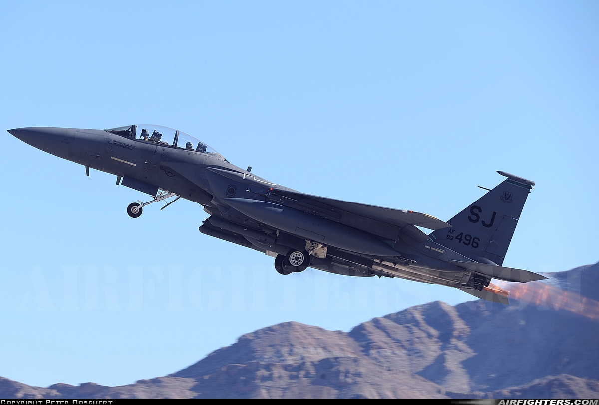 USA - Air Force McDonnell Douglas F-15E Strike Eagle 89-0496 at Las Vegas - Nellis AFB (LSV / KLSV), USA