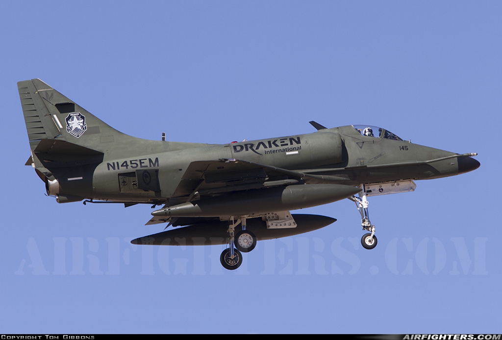 Company Owned - Draken International Douglas A-4K Skyhawk N145EM at Yuma - MCAS / Int. (NYL / KNYL), USA