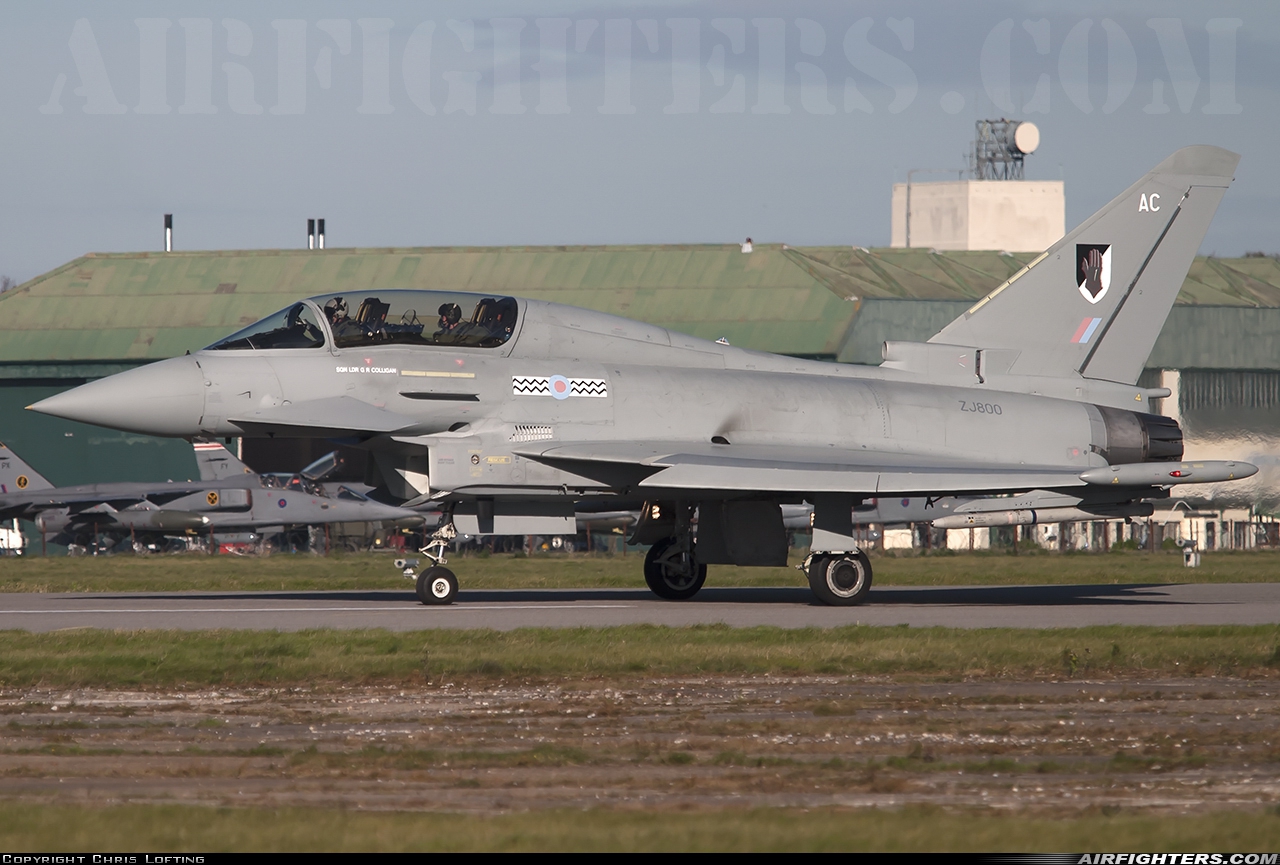 UK - Air Force Eurofighter Typhoon T1 ZJ800 at Coltishall (CLF / EGYC), UK