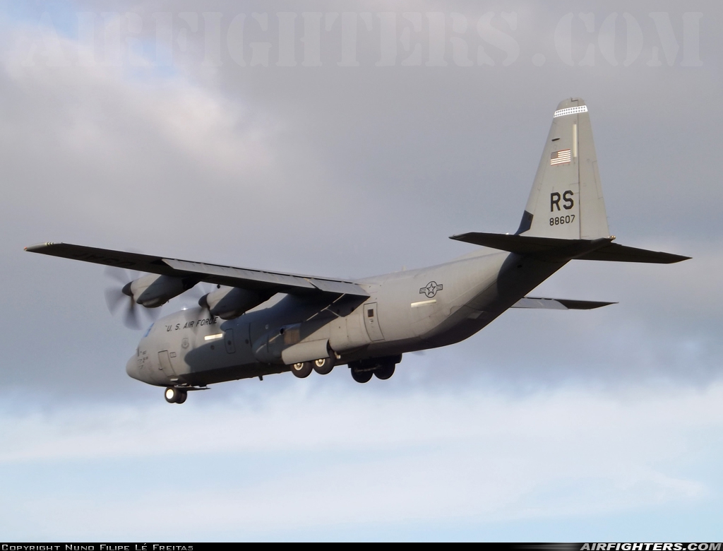 USA - Air Force Lockheed Martin C-130J-30 Hercules (L-382) 08-8607 at Beja (BA11) (LPBJ), Portugal