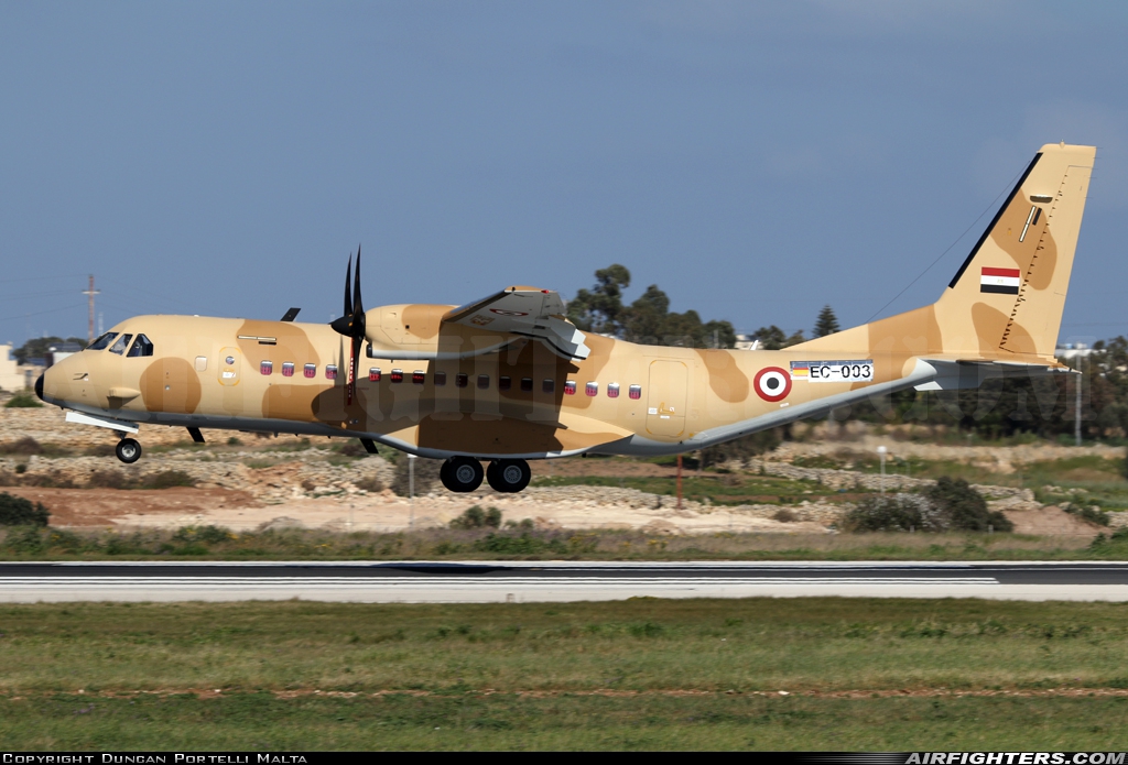 Egypt - Air Force CASA C-295M EC-003 at Luqa - Malta International (MLA / LMML), Malta