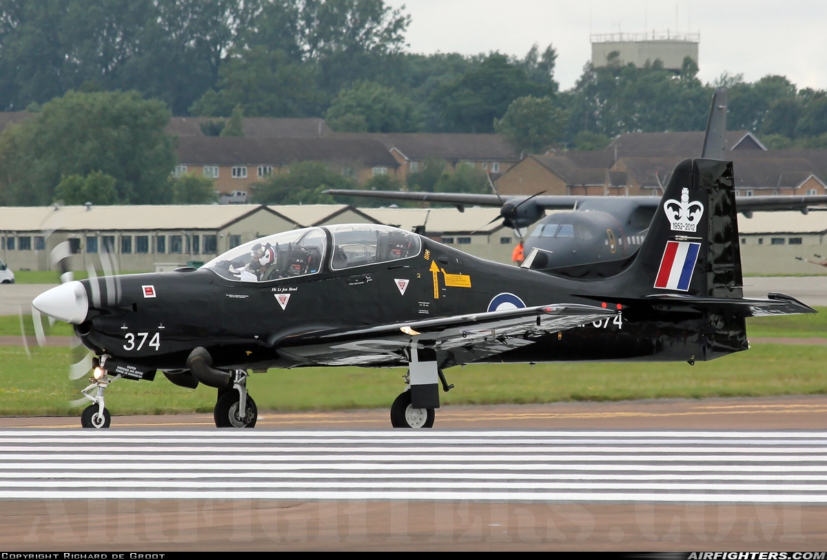 UK - Air Force Short Tucano T1 ZF374 at Fairford (FFD / EGVA), UK