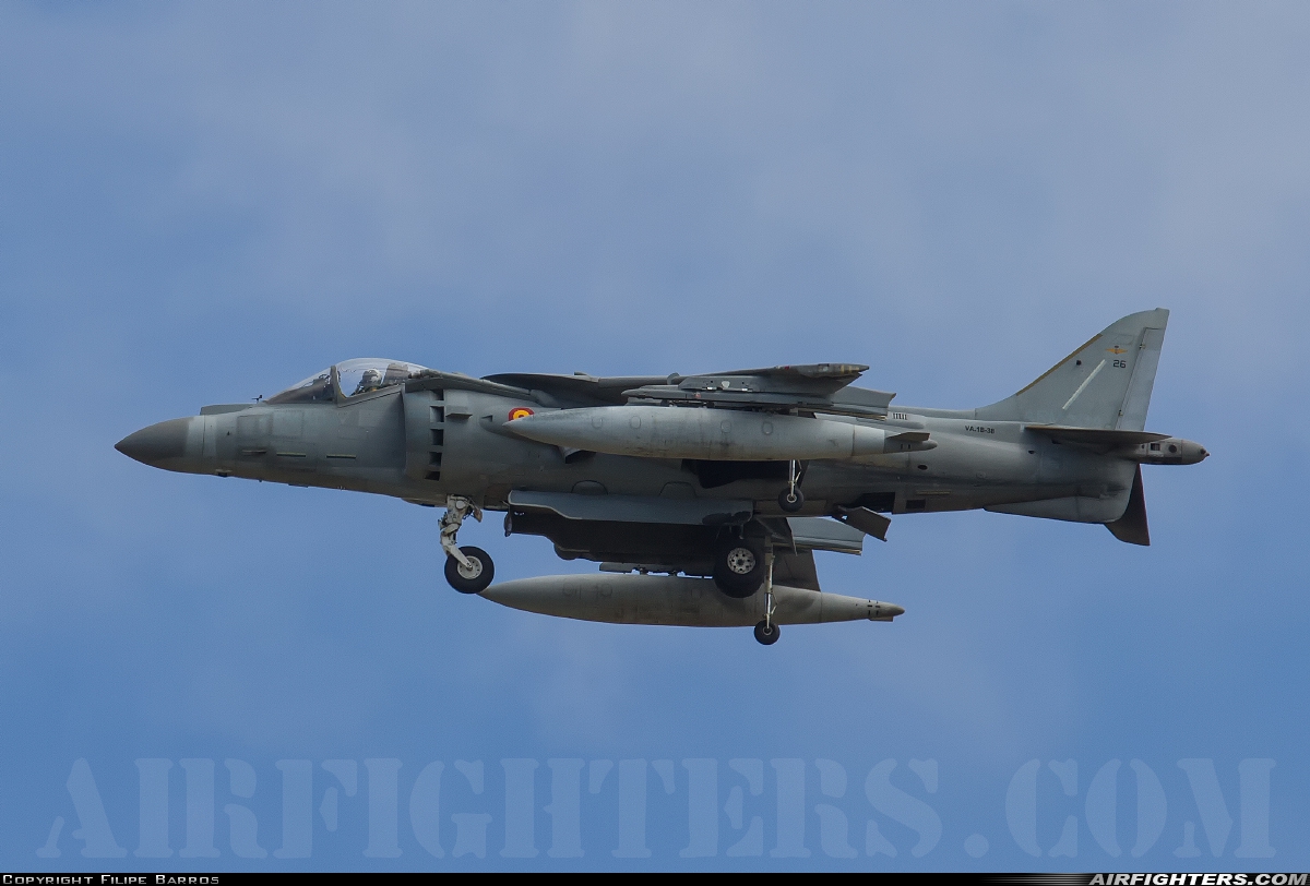 Spain - Navy McDonnell Douglas EAV-8B+ Harrier II VA.1B-38 at Rota (LERT), Spain