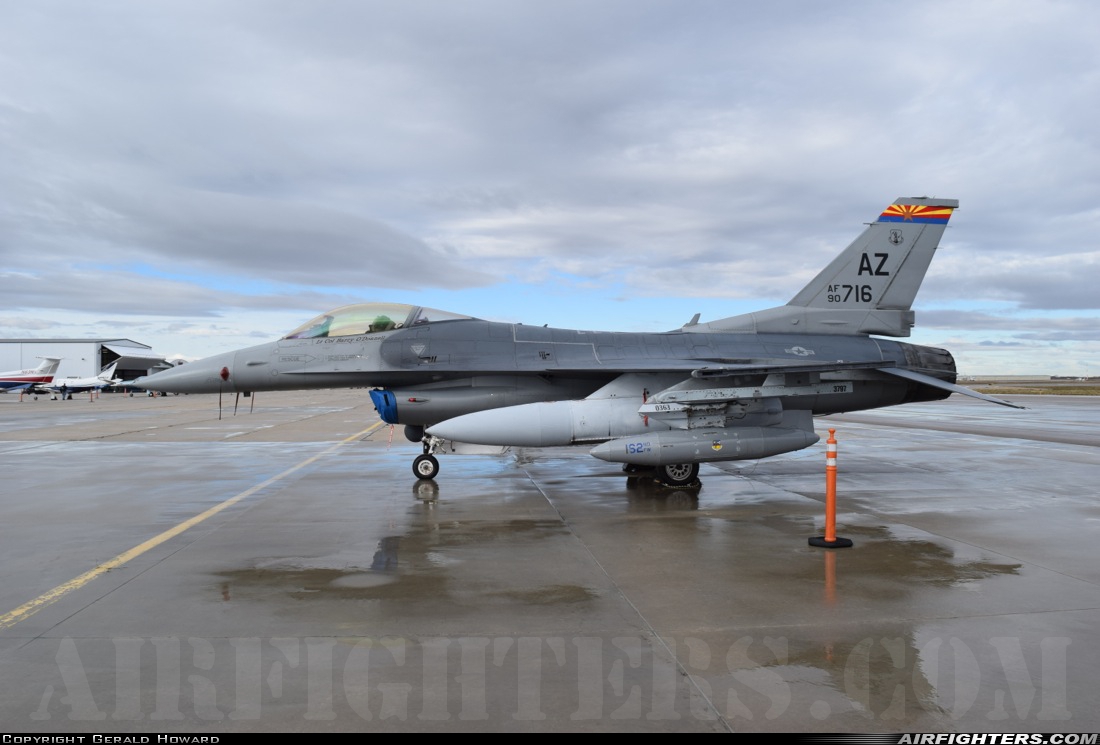 USA - Air Force General Dynamics F-16C Fighting Falcon 90-0716 at Boise - Air Terminal / Gowen Field (Municipal) (BOI / KBOI), USA