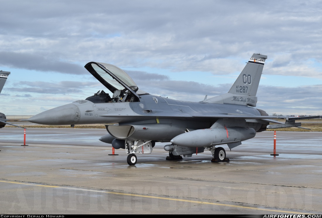 USA - Air Force General Dynamics F-16C Fighting Falcon 86-0287 at Boise - Air Terminal / Gowen Field (Municipal) (BOI / KBOI), USA