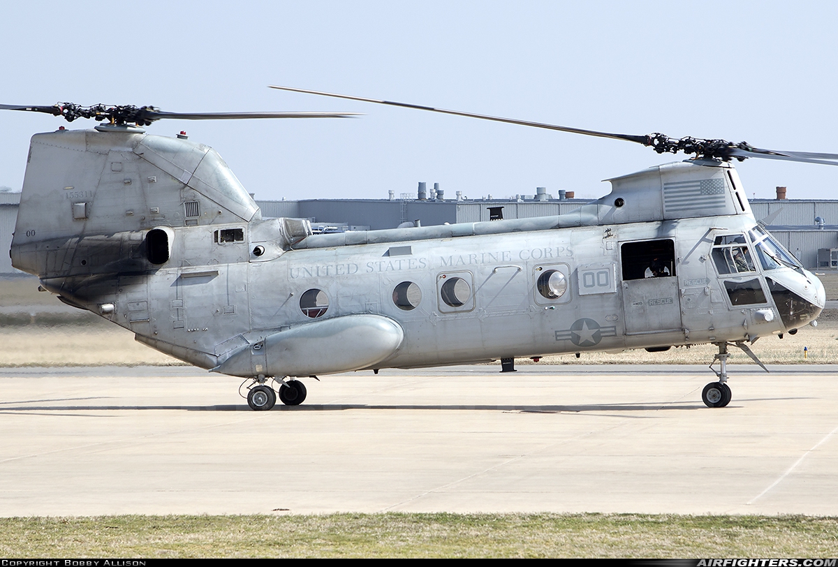 USA - Marines Boeing Vertol CH-46E Sea Knight (107-II) 155311 at Little Rock National Airport (KLIT), USA