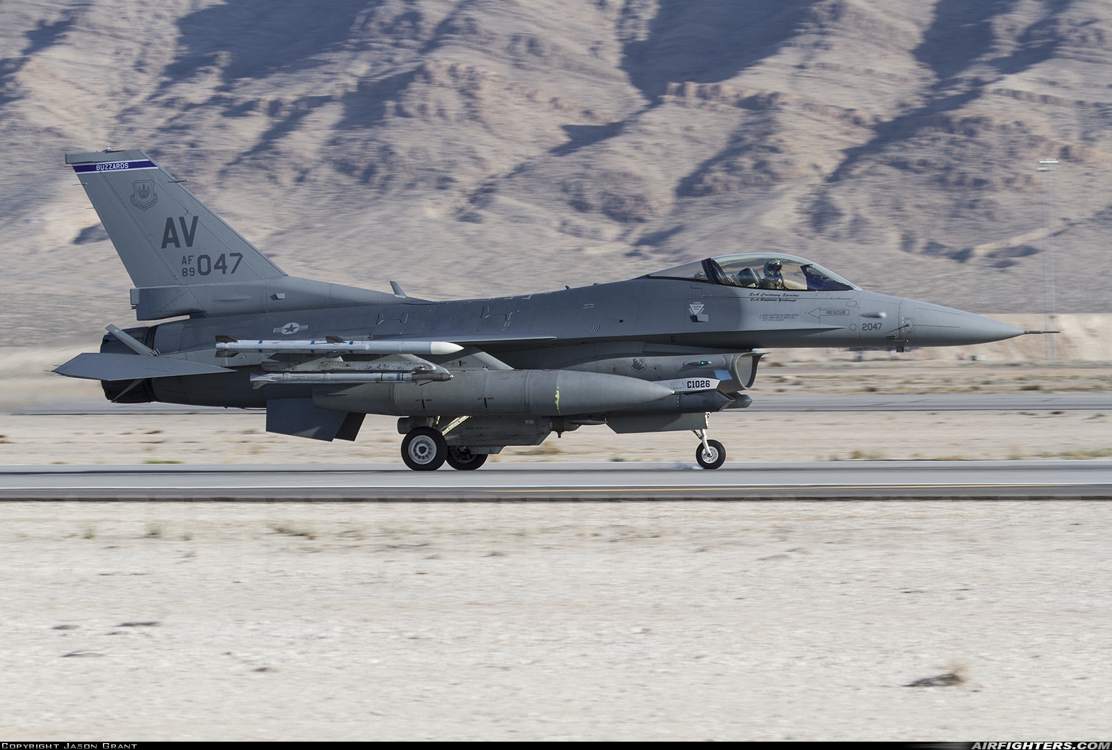 USA - Air Force General Dynamics F-16C Fighting Falcon 89-2047 at Las Vegas - Nellis AFB (LSV / KLSV), USA