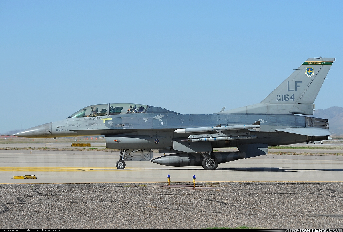 USA - Air Force General Dynamics F-16D Fighting Falcon 89-2164 at Glendale (Phoenix) - Luke AFB (LUF / KLUF), USA