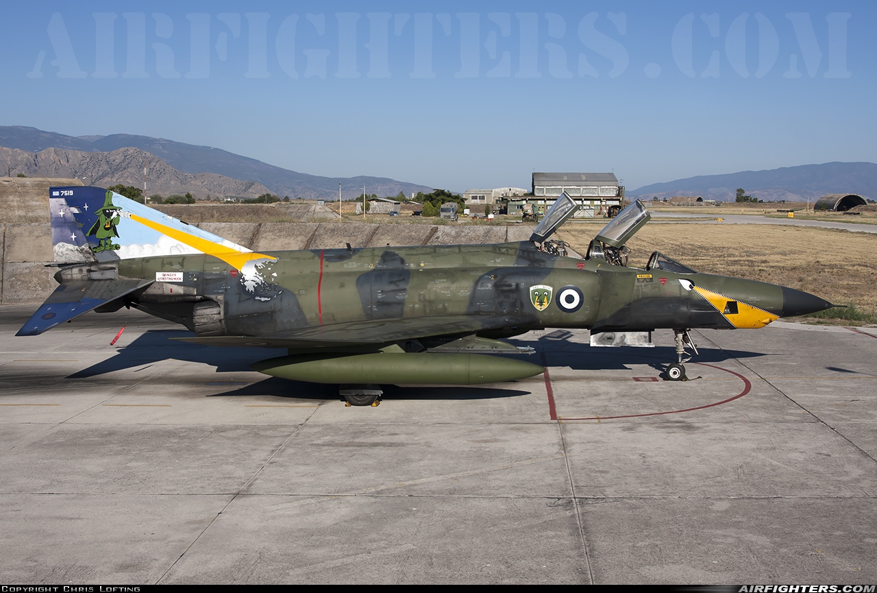Greece - Air Force McDonnell Douglas RF-4E Phantom II 7519 at Larissa (LRA / LGLR), Greece
