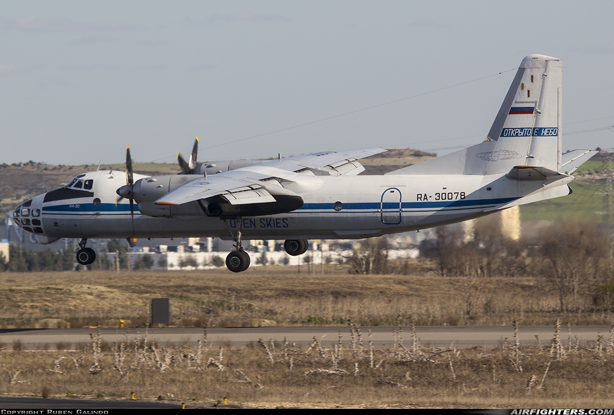 Russia - Air Force Antonov An-30 RA-30078 at Madrid - Getafe (LEGT), Spain