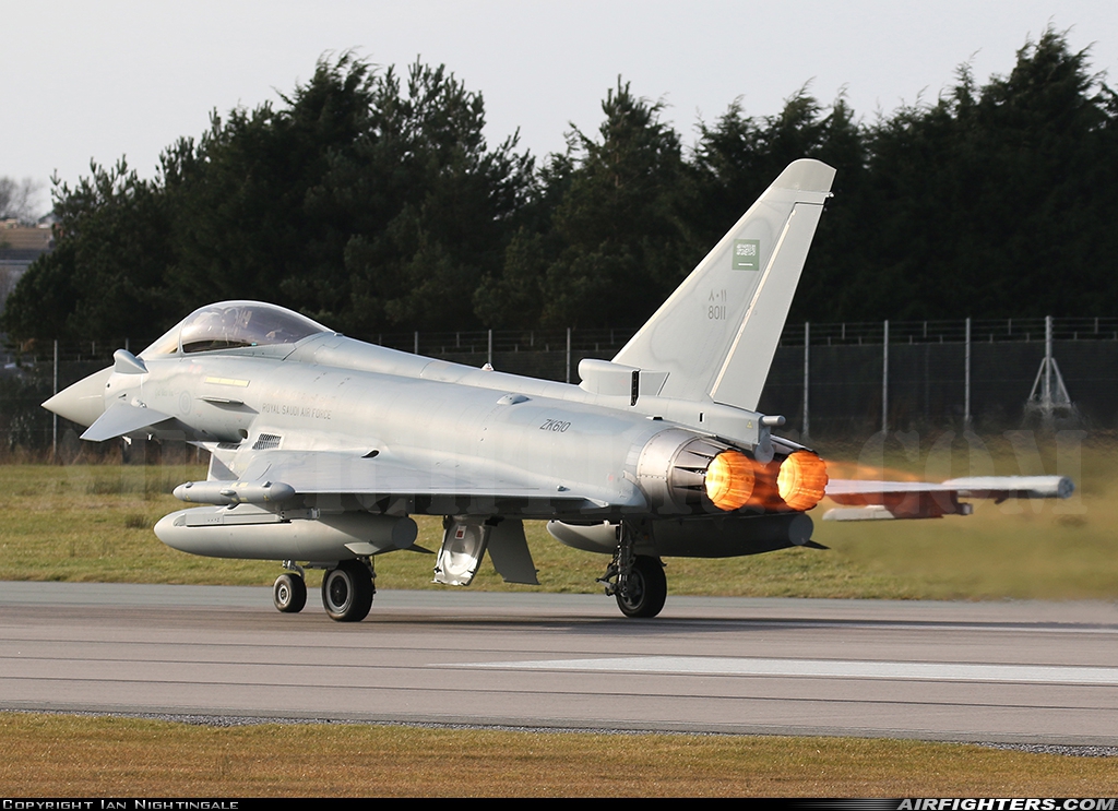 Saudi Arabia - Air Force Eurofighter Typhoon F2 ZK610 at Warton (EGNO), UK