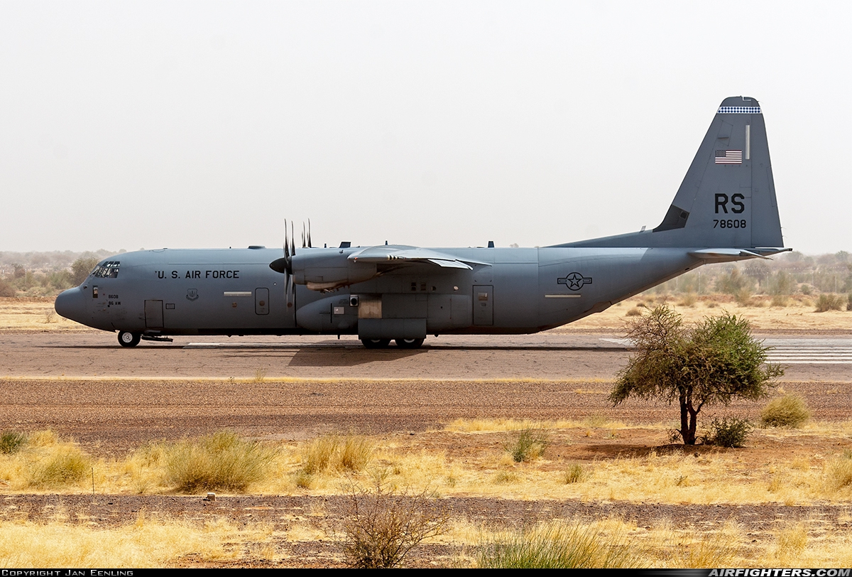 USA - Air Force Lockheed Martin C-130J-30 Hercules (L-382) 07-8608 at Gao - Korogoussou (GAQ / GAGO), Mali