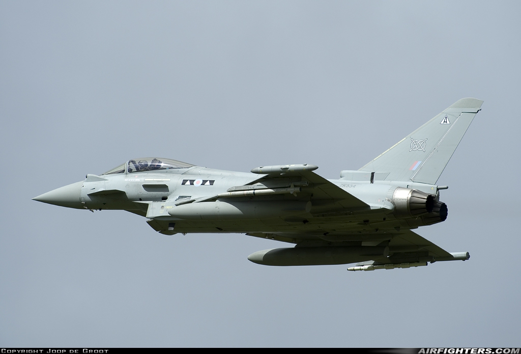 UK - Air Force Eurofighter Typhoon FGR4 ZK334 at Lossiemouth (LMO / EGQS), UK