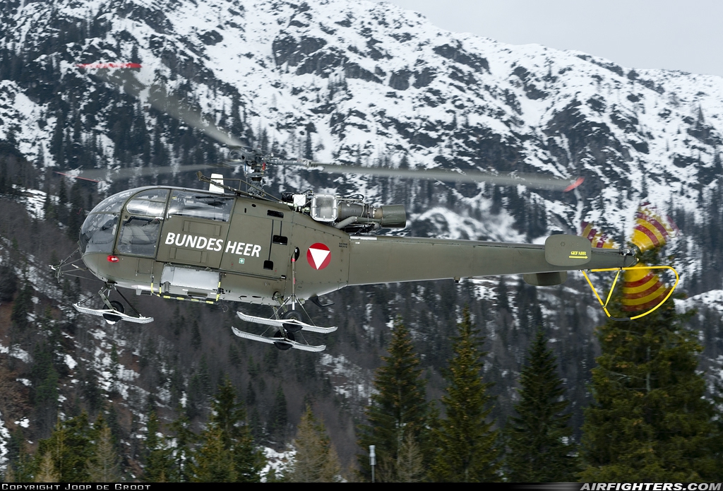 Austria - Air Force Aerospatiale SA-316B Alouette III 3E-KV at Off-Airport - Salzburgerland, Austria