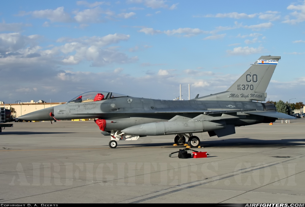 USA - Air Force General Dynamics F-16C Fighting Falcon 86-0370 at Mountain Home - Mountain Home Air Force Base (MUO / KMUO), USA