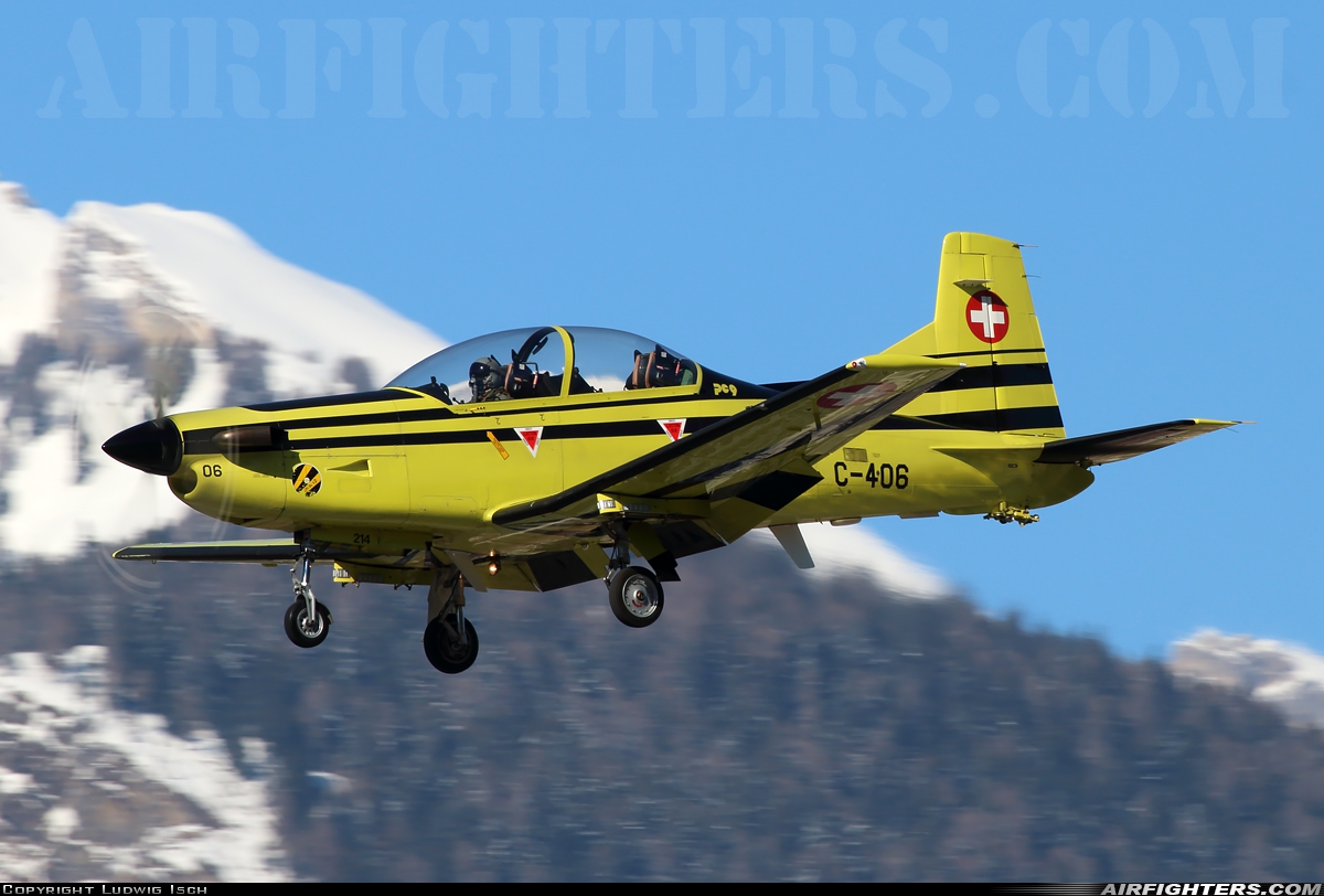 Switzerland - Air Force Pilatus PC-9A C-406 at Sion (- Sitten) (SIR / LSGS / LSMS), Switzerland