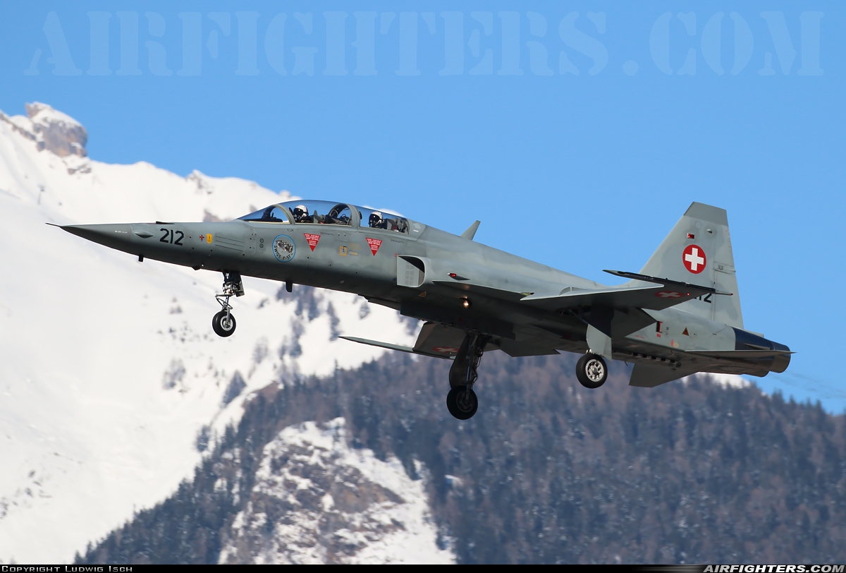 Switzerland - Air Force Northrop F-5F Tiger II J-3212 at Sion (- Sitten) (SIR / LSGS / LSMS), Switzerland