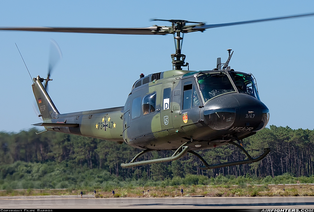 Germany - Army Bell UH-1D Iroquois (205) 73+47 at Ovar (AM1) (LPOV), Portugal