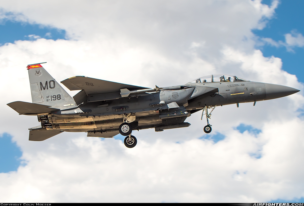USA - Air Force McDonnell Douglas F-15E Strike Eagle 87-0198 at Boise - Air Terminal / Gowen Field (Municipal) (BOI / KBOI), USA