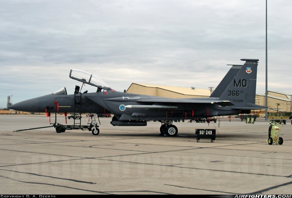 USA - Air Force McDonnell Douglas F-15E Strike Eagle 90-0249 at Mountain Home - Mountain Home Air Force Base (MUO / KMUO), USA