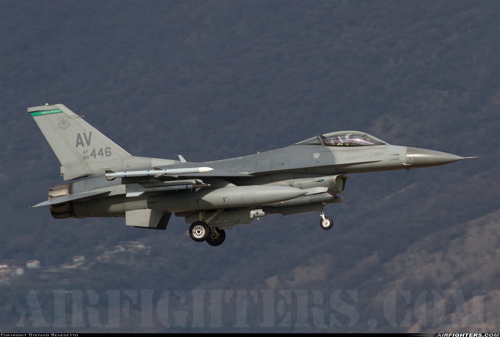 USA - Air Force General Dynamics F-16C Fighting Falcon 88-0446 at Aviano (- Pagliano e Gori) (AVB / LIPA), Italy