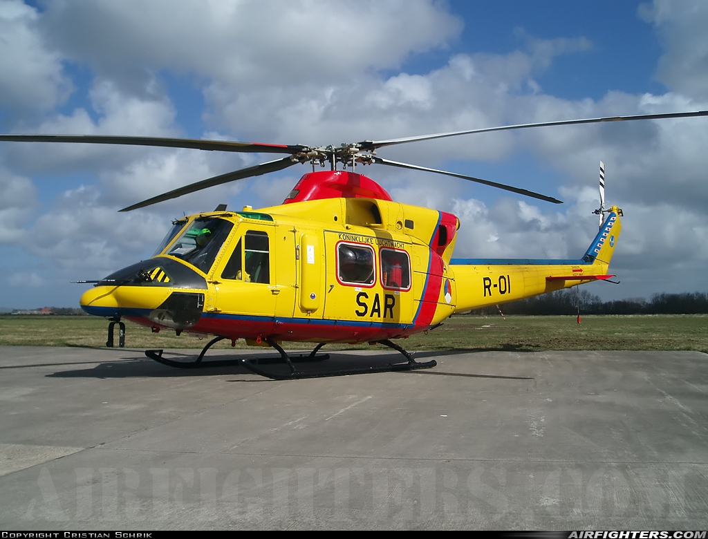 Netherlands - Air Force Agusta-Bell AB-412SP Grifone R-01 at Leeuwarden (LWR / EHLW), Netherlands