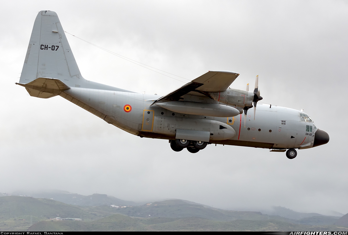 Belgium - Air Force Lockheed C-130H Hercules (L-382) CH-07 at Gran Canaria (- Las Palmas / Gando) (LPA / GCLP), Spain