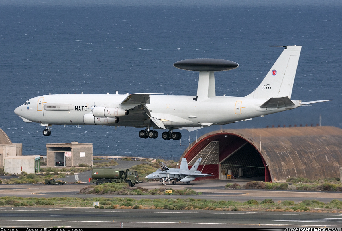 Luxembourg - NATO Boeing E-3A Sentry (707-300) LX-N90444 at Gran Canaria (- Las Palmas / Gando) (LPA / GCLP), Spain