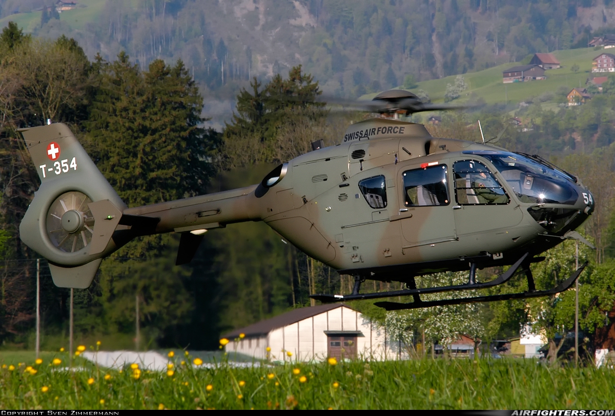 Switzerland - Air Force Eurocopter TH05 (EC-635P2+) T-354 at Alpnach (LSMA), Switzerland