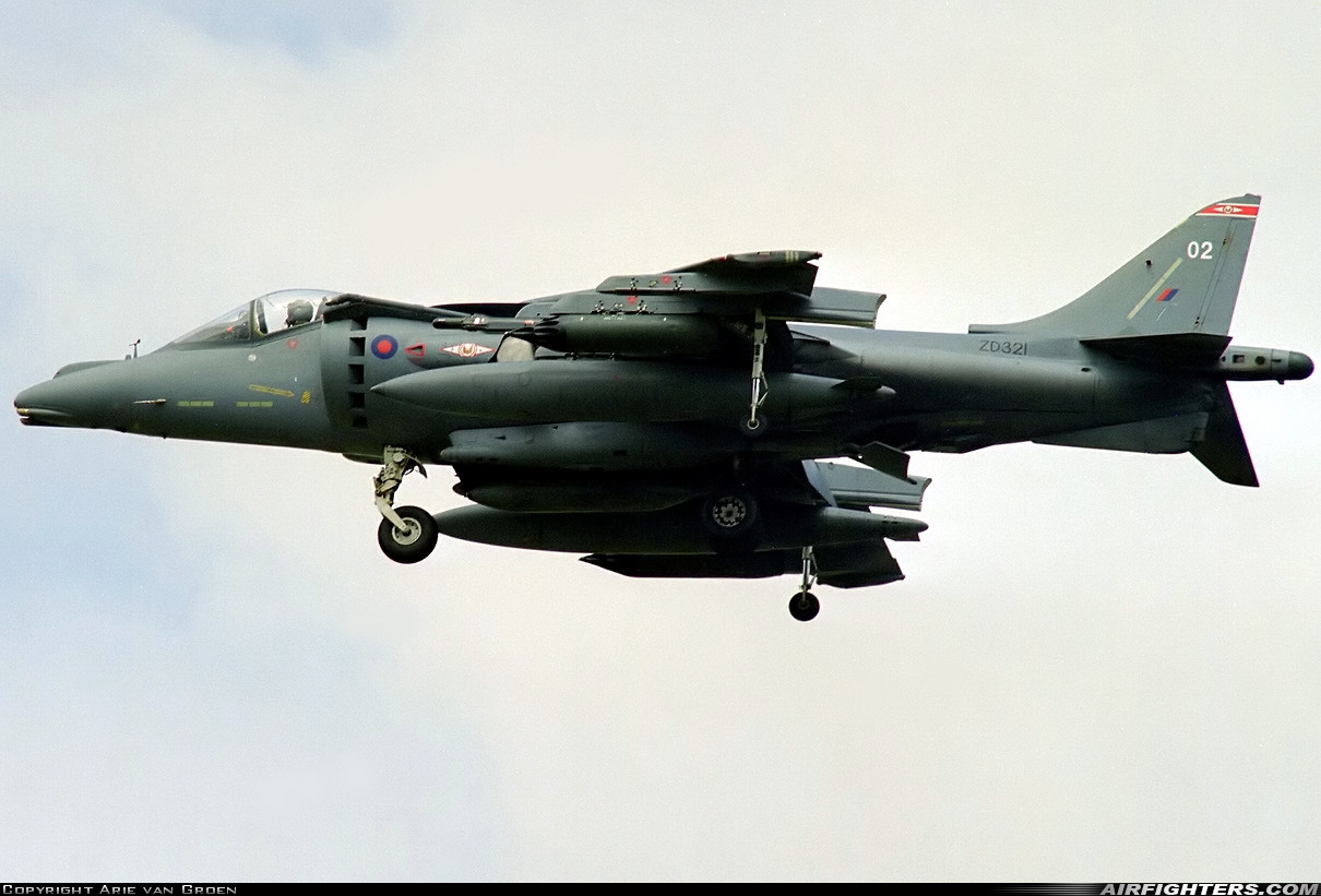 UK - Air Force British Aerospace Harrier GR.9 ZD321 at Fairford (FFD / EGVA), UK