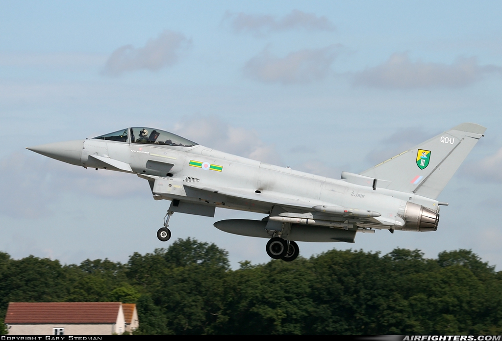 UK - Air Force Eurofighter Typhoon F2 ZJ916 at Coningsby (EGXC), UK