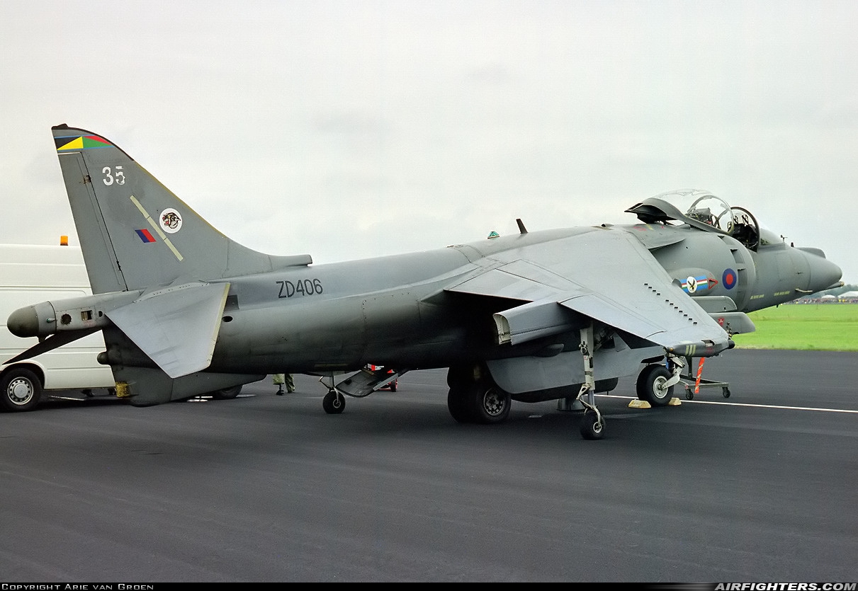 UK - Air Force British Aerospace Harrier GR.9 ZD406 at Leeuwarden (LWR / EHLW), Netherlands