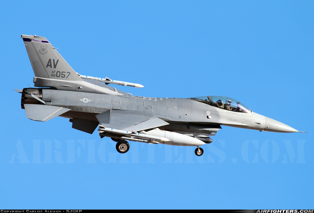USA - Air Force General Dynamics F-16C Fighting Falcon 89-2057 at Las Vegas - Nellis AFB (LSV / KLSV), USA