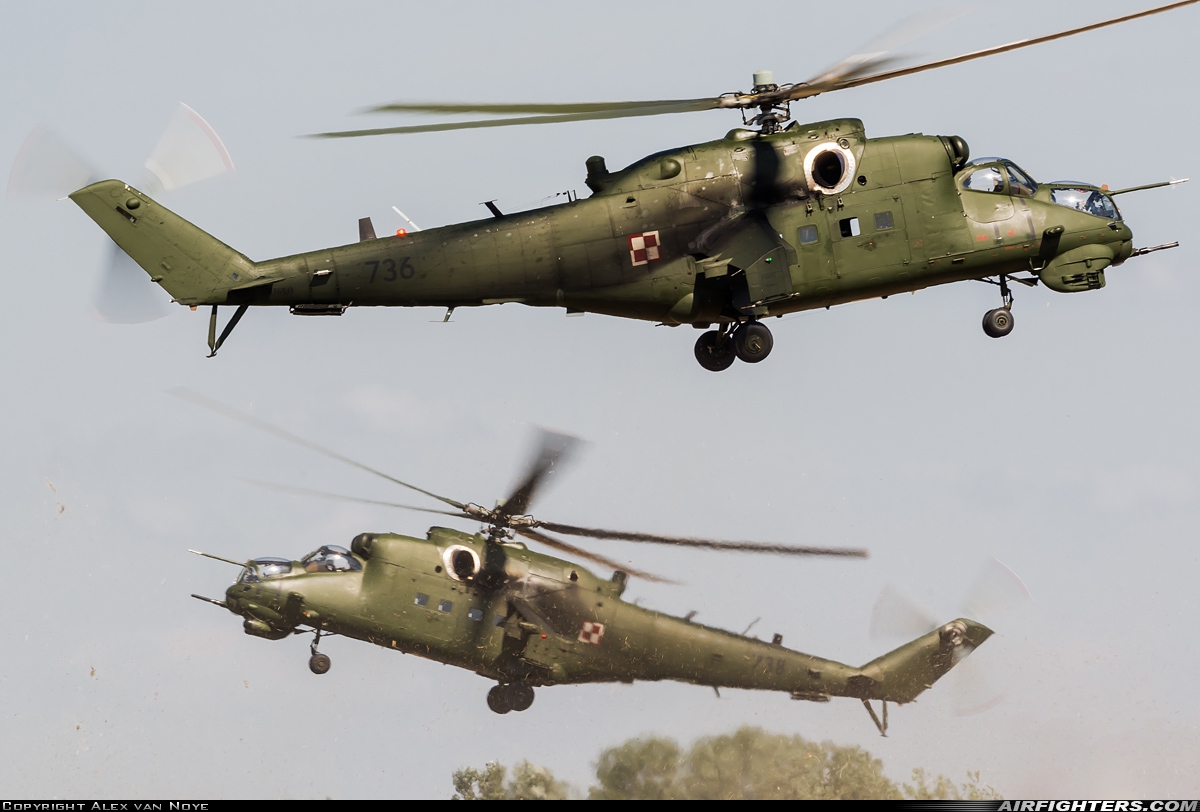 Poland - Army Mil Mi-35 (Mi-24V) 736 at Radom - Sadkow (EPRA), Poland