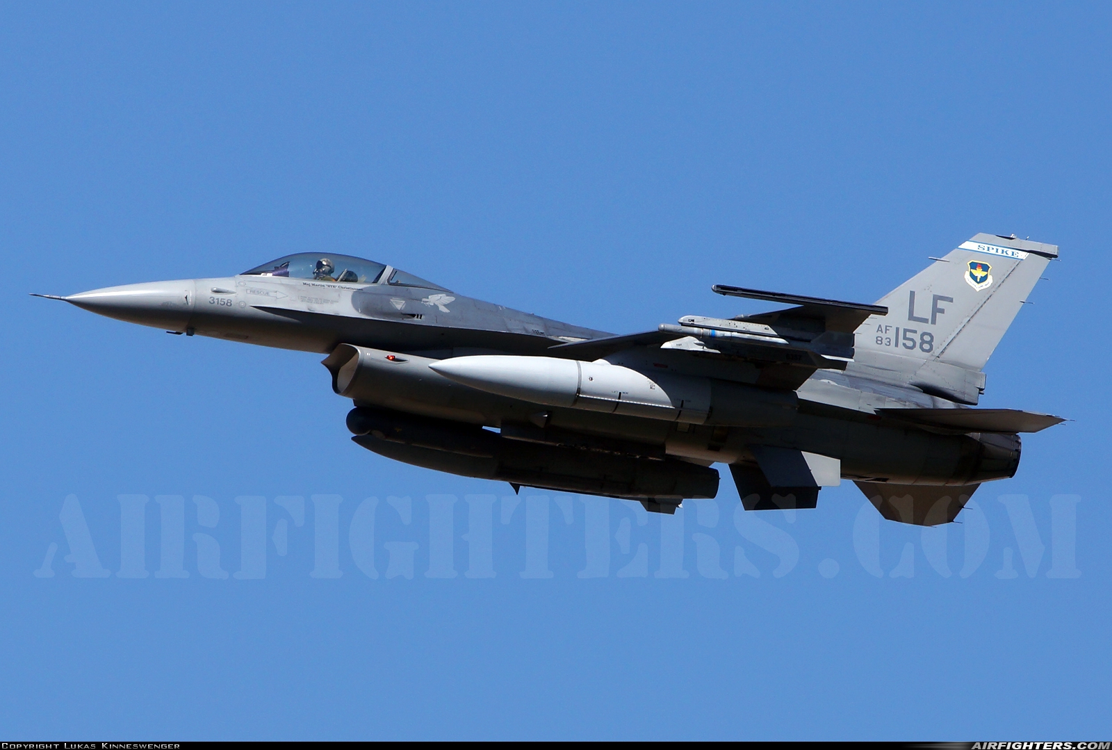 USA - Air Force General Dynamics F-16C Fighting Falcon 83-1158 at Glendale (Phoenix) - Luke AFB (LUF / KLUF), USA