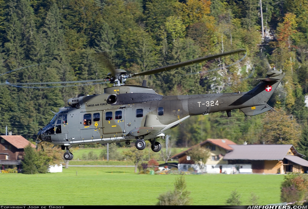 Switzerland - Air Force Aerospatiale AS-332M1 Super Puma T-324 at Meiringen (LSMM), Switzerland