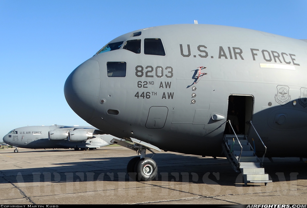 USA - Air Force Boeing C-17A Globemaster III 08-8203 at El Palomar (PAL / SADP), Argentina