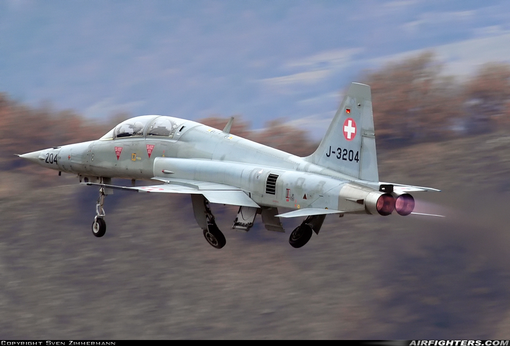 Switzerland - Air Force Northrop F-5F Tiger II J-3204 at Sion (- Sitten) (SIR / LSGS / LSMS), Switzerland