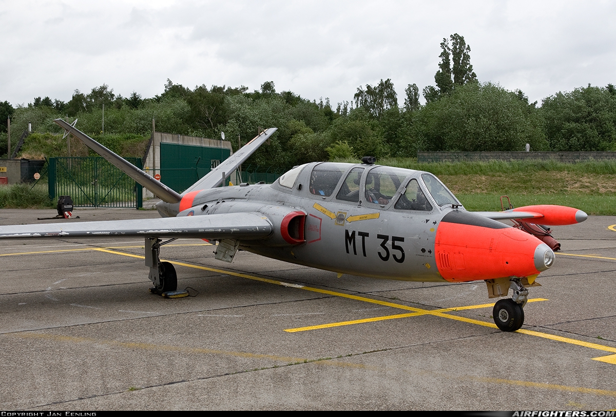 Belgium - Air Force Fouga CM-170R Magister MT-35 at Liege (- Bierset) (LGG / EBLG), Belgium