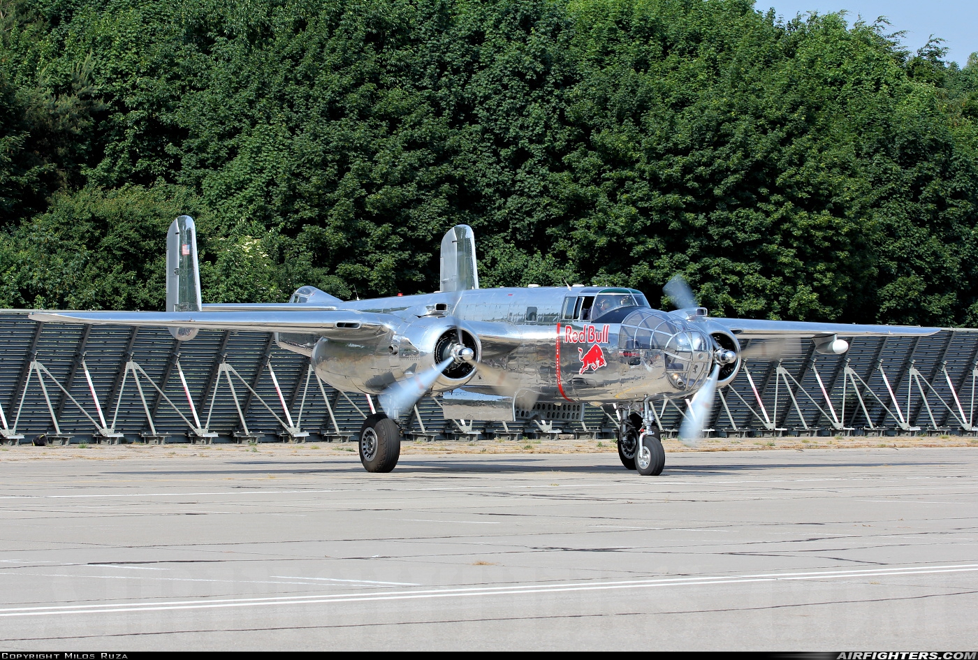 Private - Red Bull North American B-25J Mitchell N6123C at Pardubice (PED / LKPD), Czech Republic