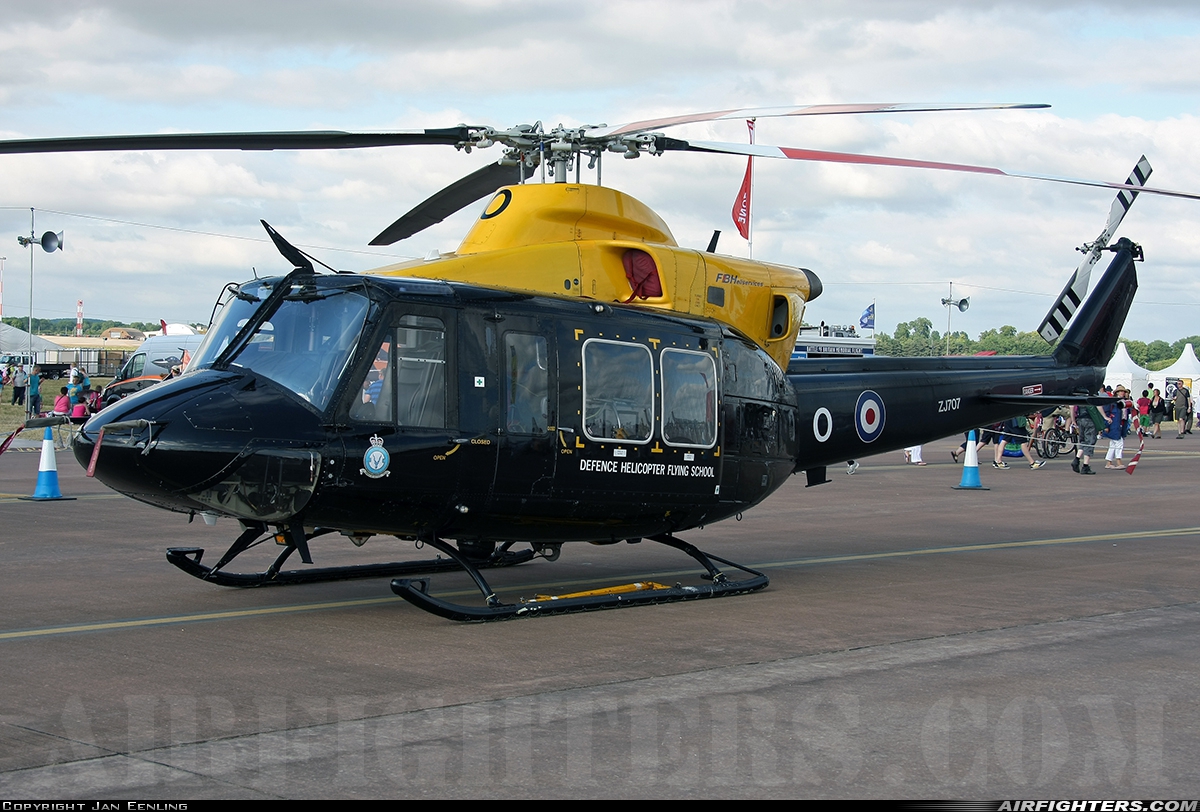 UK - Air Force Bell 412EP Griffin HT1 ZJ707 at Fairford (FFD / EGVA), UK