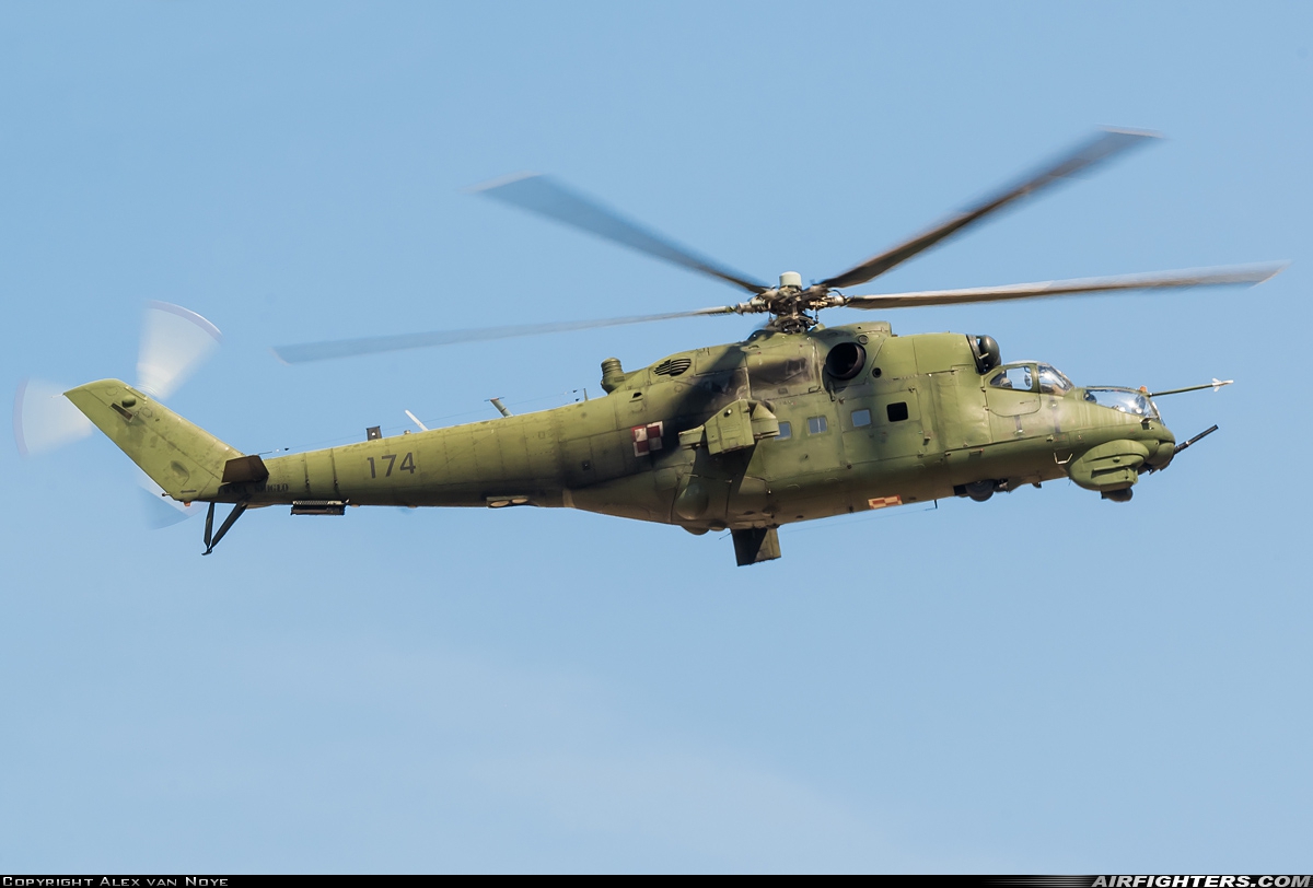 Poland - Army Mil Mi-24D 174 at Deblin (- Irena) (EPDE), Poland