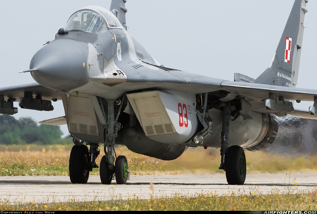 Poland - Air Force Mikoyan-Gurevich MiG-29A (9.12A) 83 at Minsk Mazowiecki (EPMM), Poland