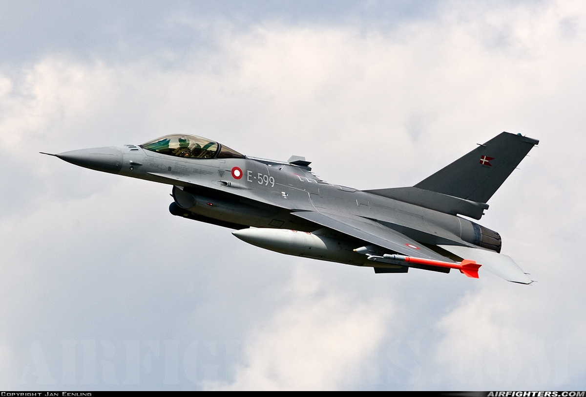 Denmark - Air Force General Dynamics F-16AM Fighting Falcon E-599 at Kleine Brogel (EBBL), Belgium