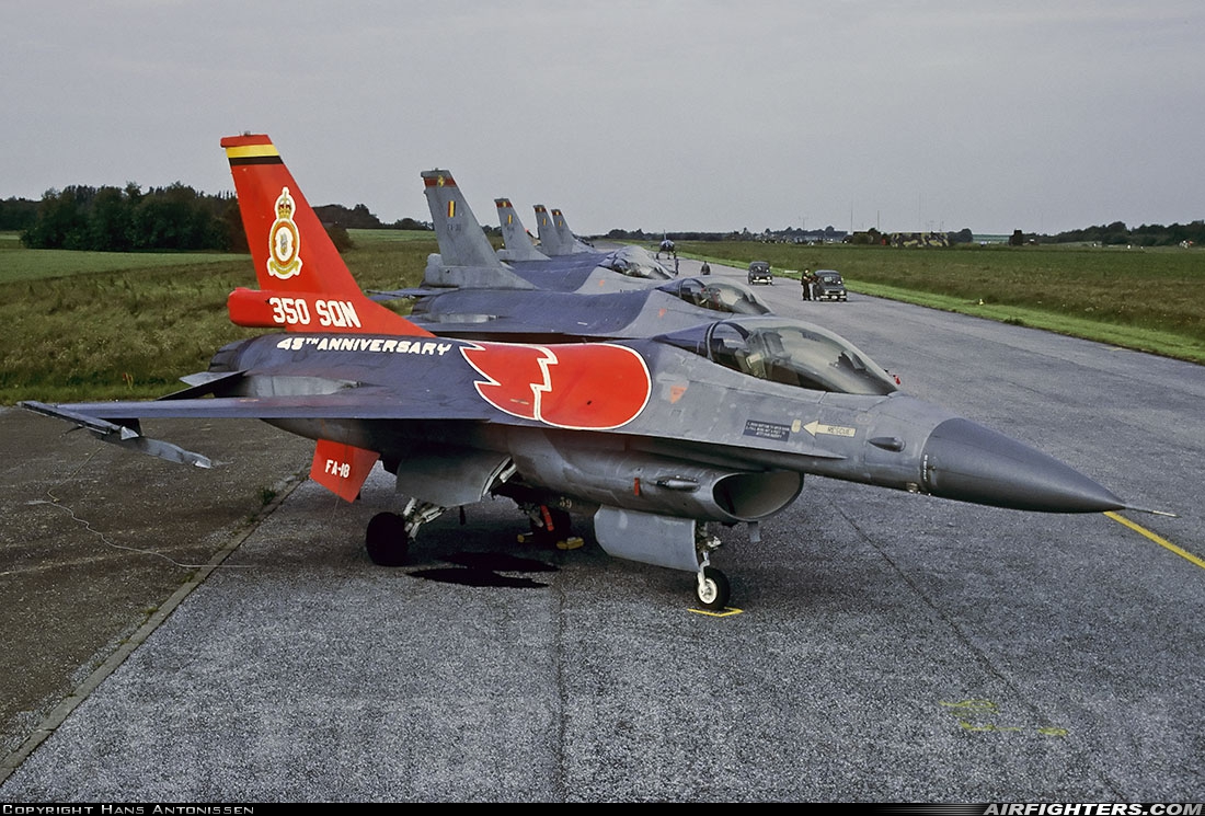 Belgium - Air Force General Dynamics F-16A Fighting Falcon FA-18 at St. Truiden (- Brustem) (EBST), Belgium