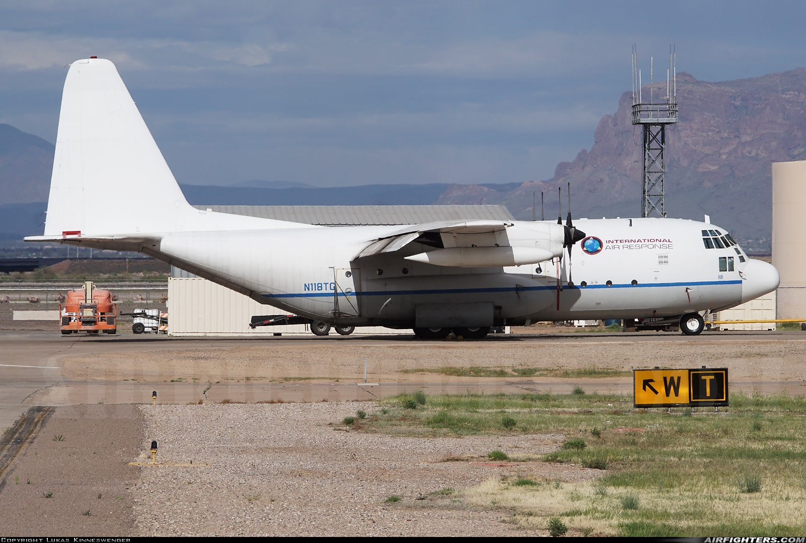 Company Owned - International Air Response Lockheed C-130A Hercules (L-182) N118TG at Phoenix (Chandler) - Williams Gateway (AFB) (CHD / IWA / KIWA), USA