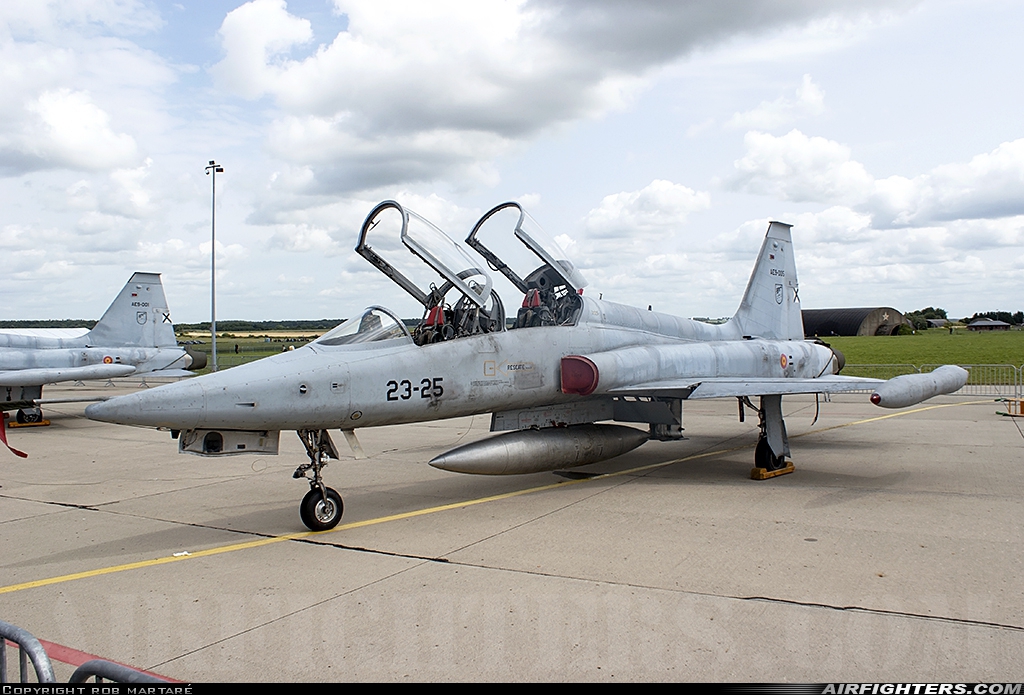 Spain - Air Force Northrop SF-5B Freedom Fighter AE.9-005 at Florennes (EBFS), Belgium