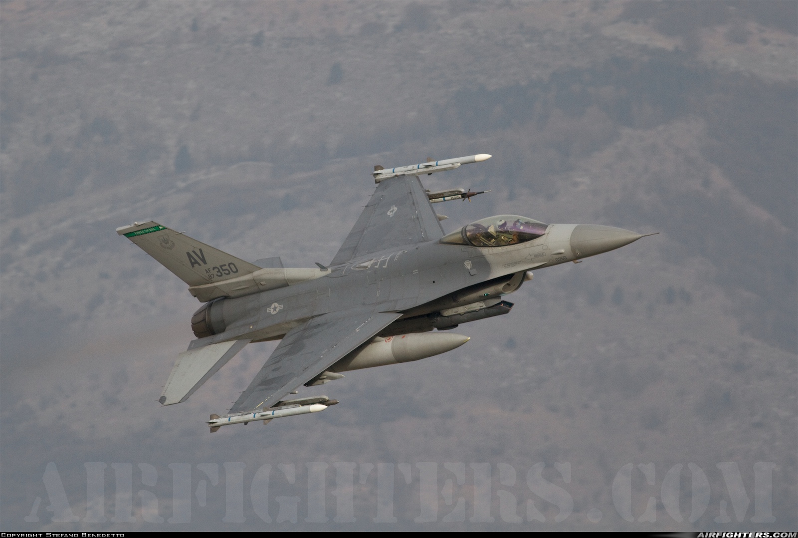 USA - Air Force General Dynamics F-16C Fighting Falcon 87-0350 at Aviano (- Pagliano e Gori) (AVB / LIPA), Italy